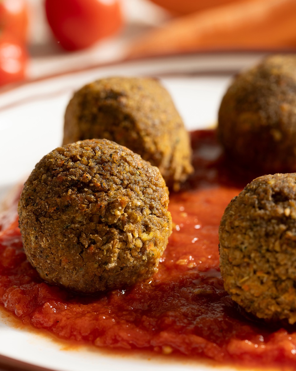 Polpette di lenticchie al sugo Humamy