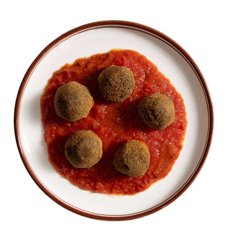 Polpette di lenticchie al sugo